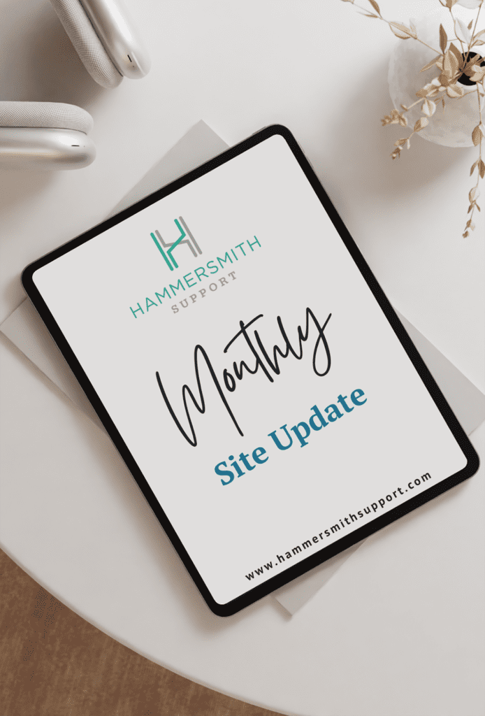 Hammersmith Support Monthly Maintenance Report