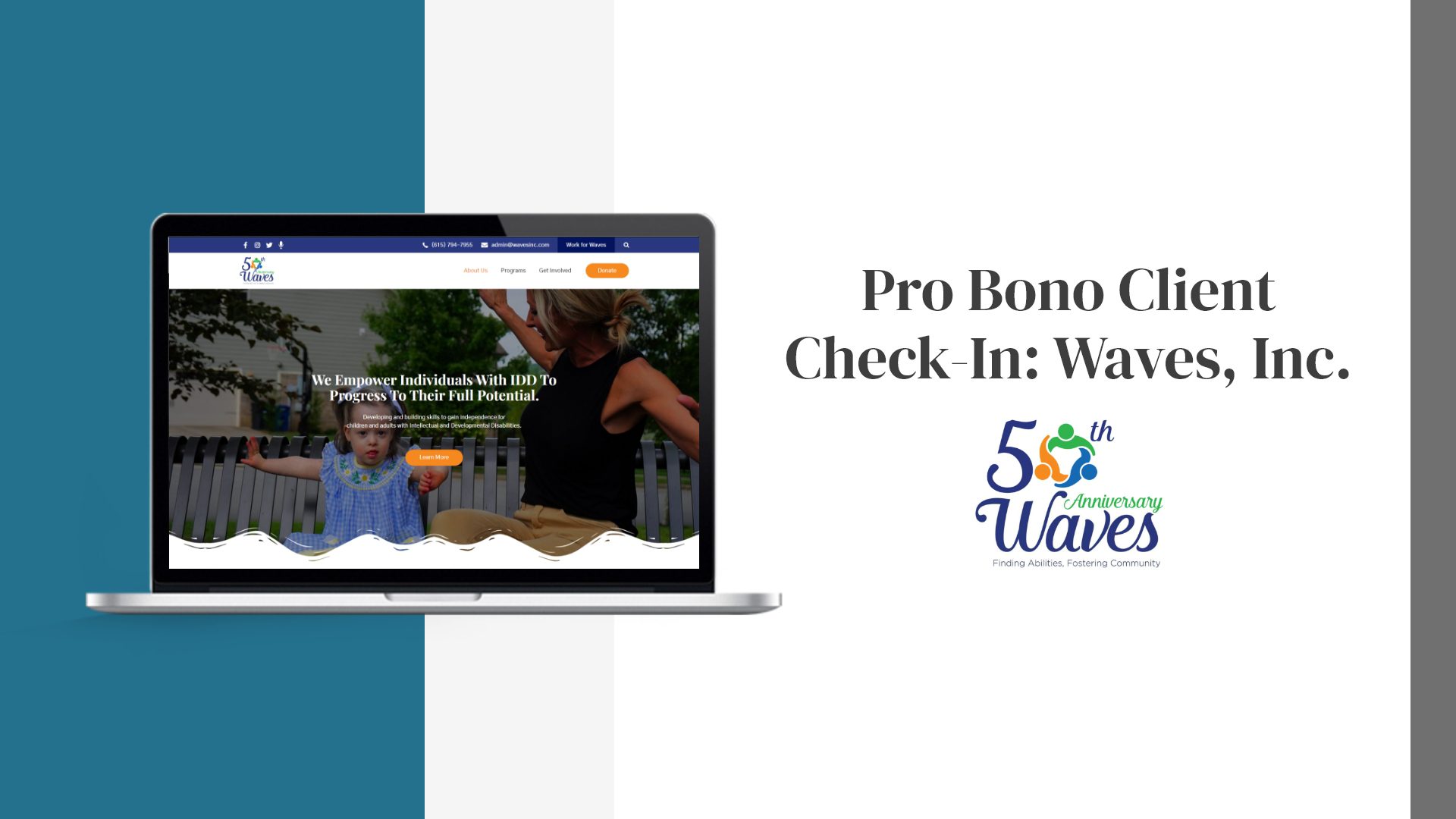 ProBono Client Check-In: Waves, Inc. of Franklin, TN