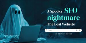 ghost working at a computer